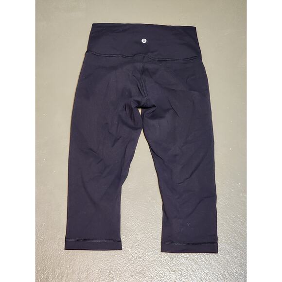 Lululemon High Rise Wunder Under 1/2 Tight Leggings in Black Women's Size 6‎ - Picture 5 of 7